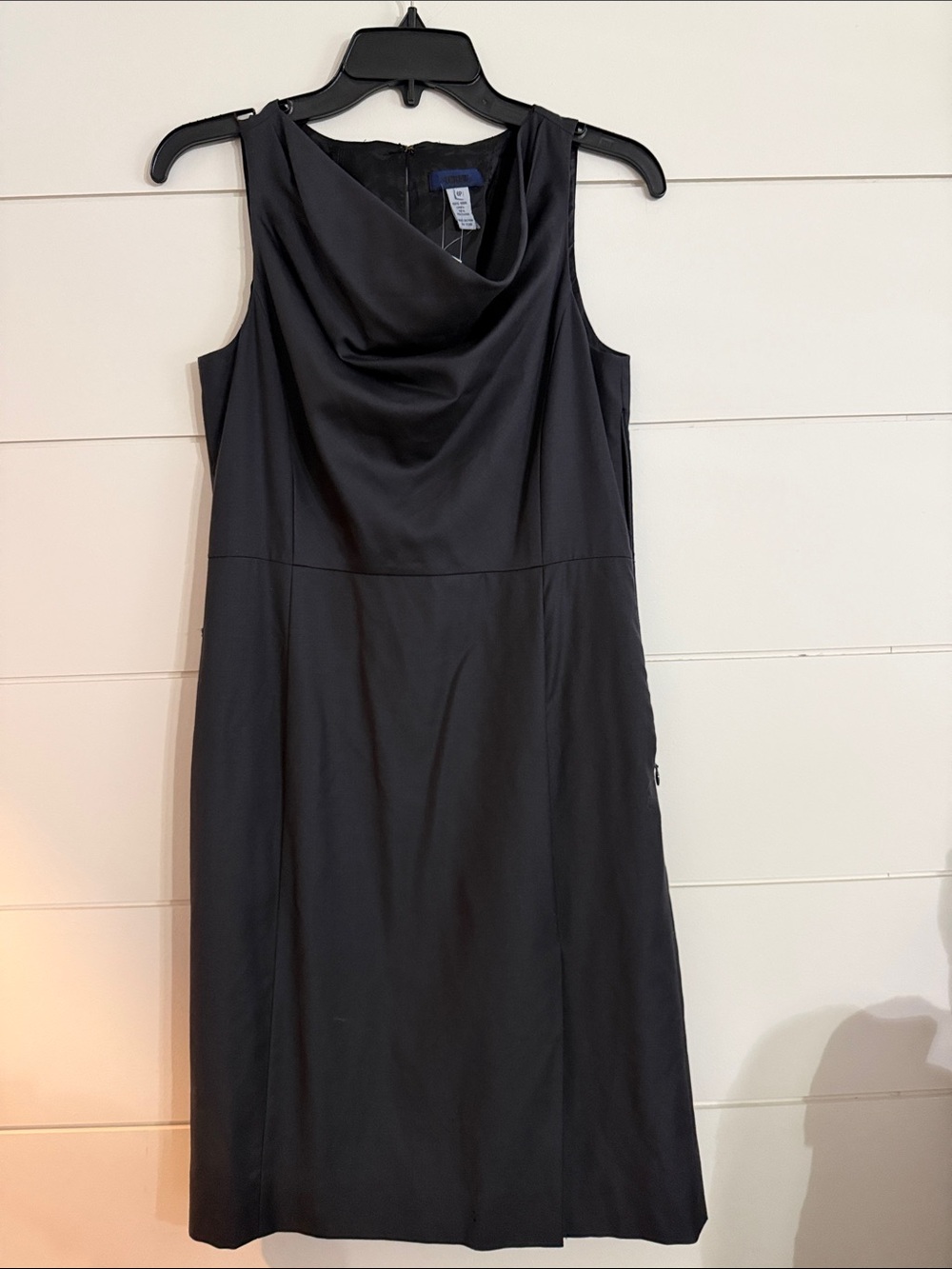 J. Crew Dark Navy / Black Sleeveless Cowl Neck Midi Dress